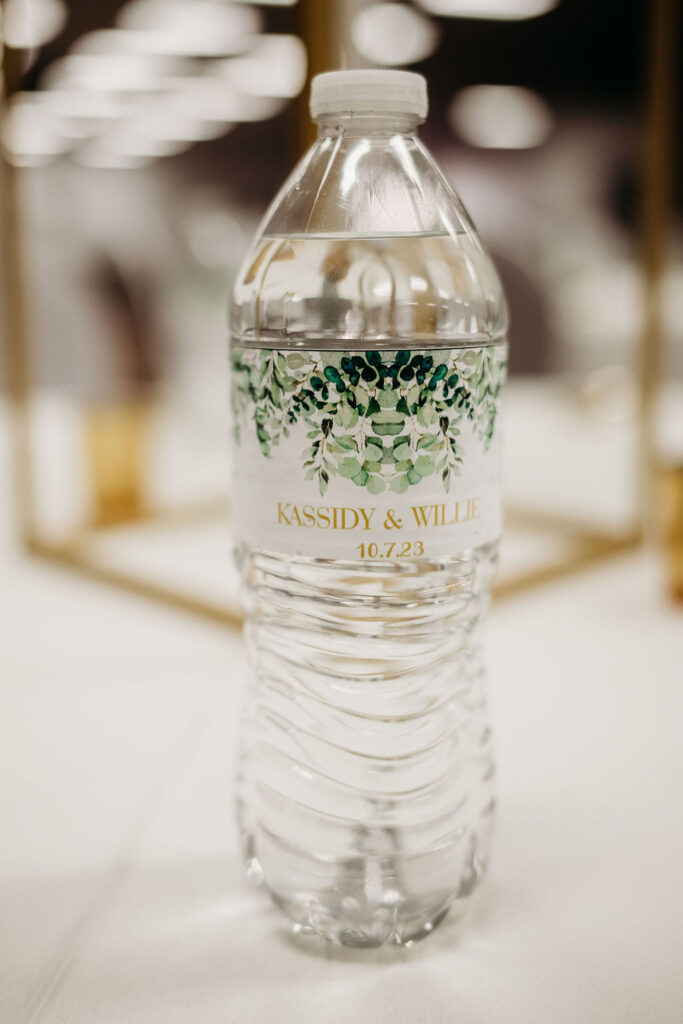 wedding details, personalized wedding water bottles