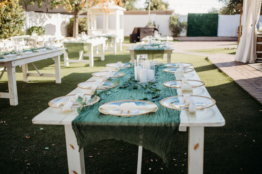 wedding reception, cottage wedding venue in gilbert, arizona