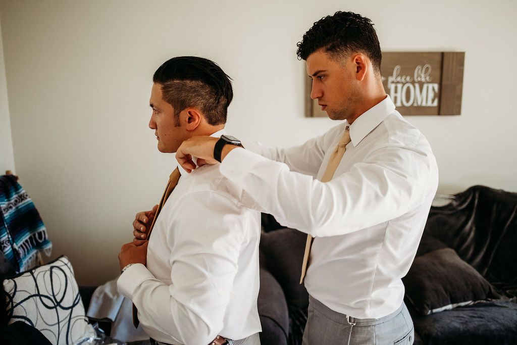 groom getting ready, groom at the cottage in gilbert, arizona