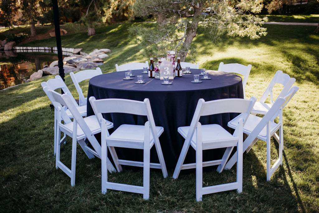 Wedding details at Japanese Friendship Garden Arizona. Wedding Table Setting