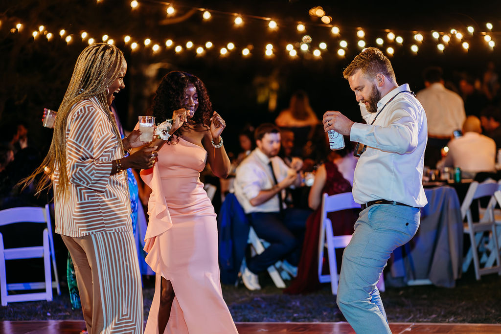 Dancing at wedding reception at Japanese Friendship Garden Arizona