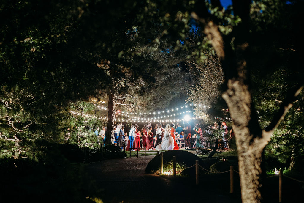 Wedding reception at Japanese Friendship Garden Arizona