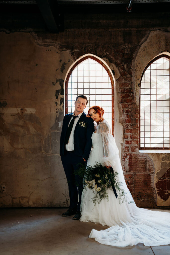 Abbey on Monroe Downtown Phoenix, styled wedding shoot, bride and groom portraits