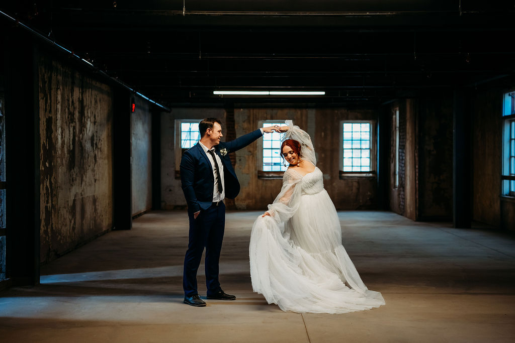 Abbey on Monroe Downtown Phoenix, styled wedding shoot, bride and groom portraits