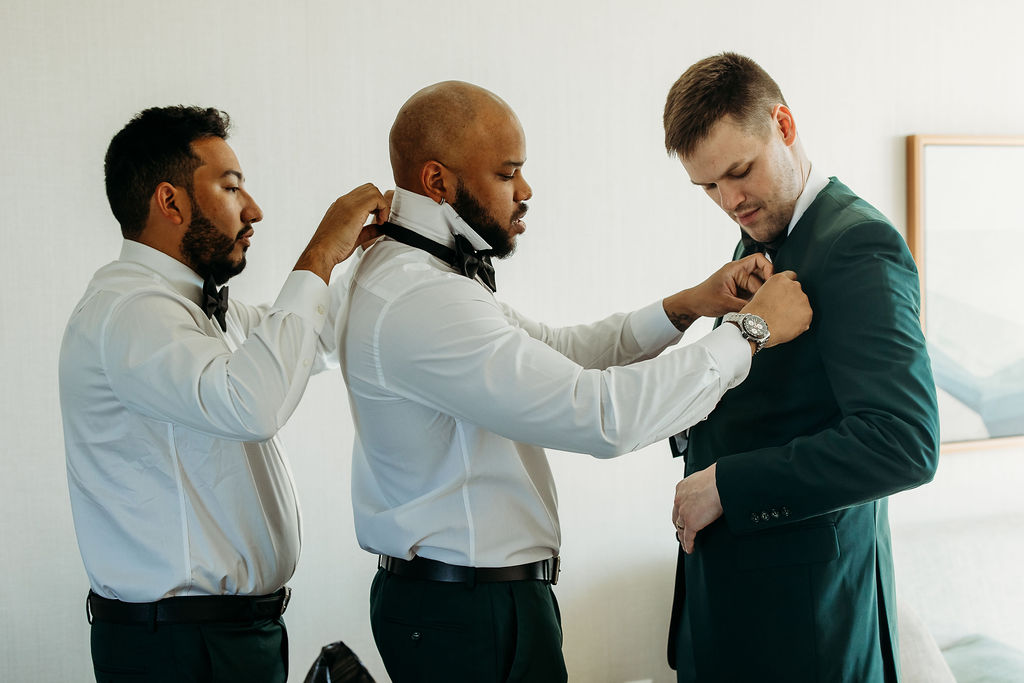 groom and groomsmen getting ready, The Westin Tempe