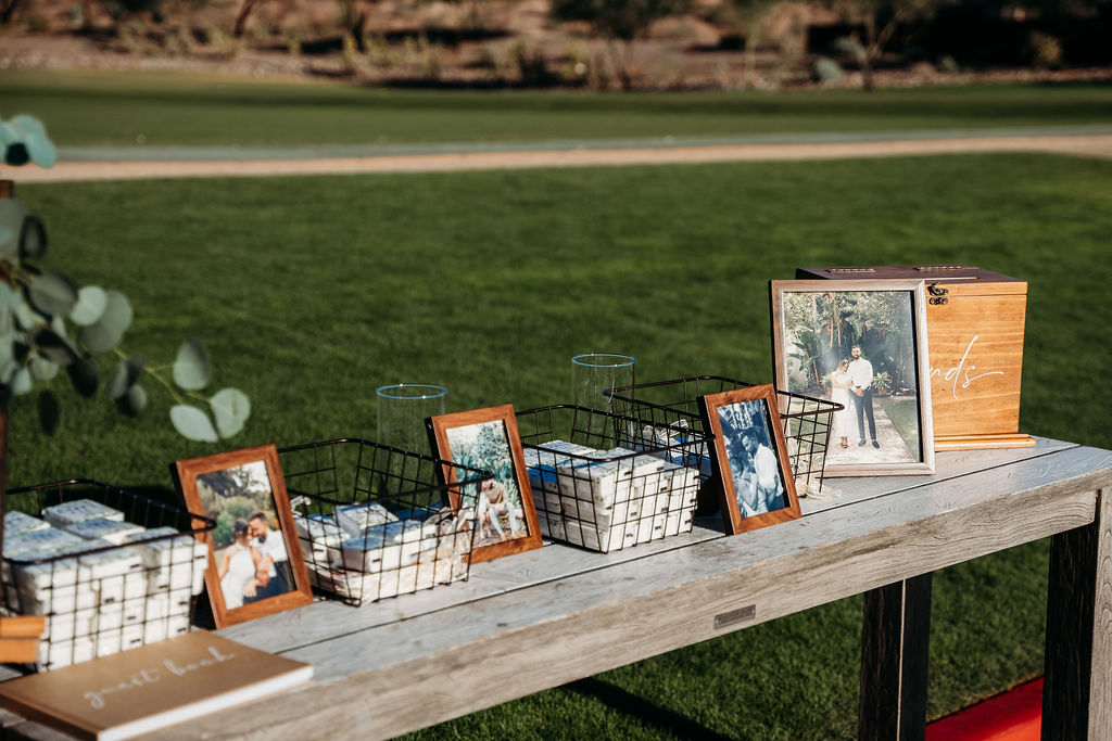 wedding decor, display engagement photos