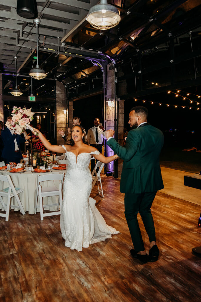 papago golf club wedding reception, arizona wedding photographer, wedding reception entrance