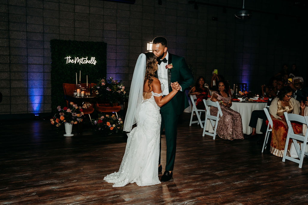 papago golf club wedding reception, arizona wedding photographer, bride and groom first dance