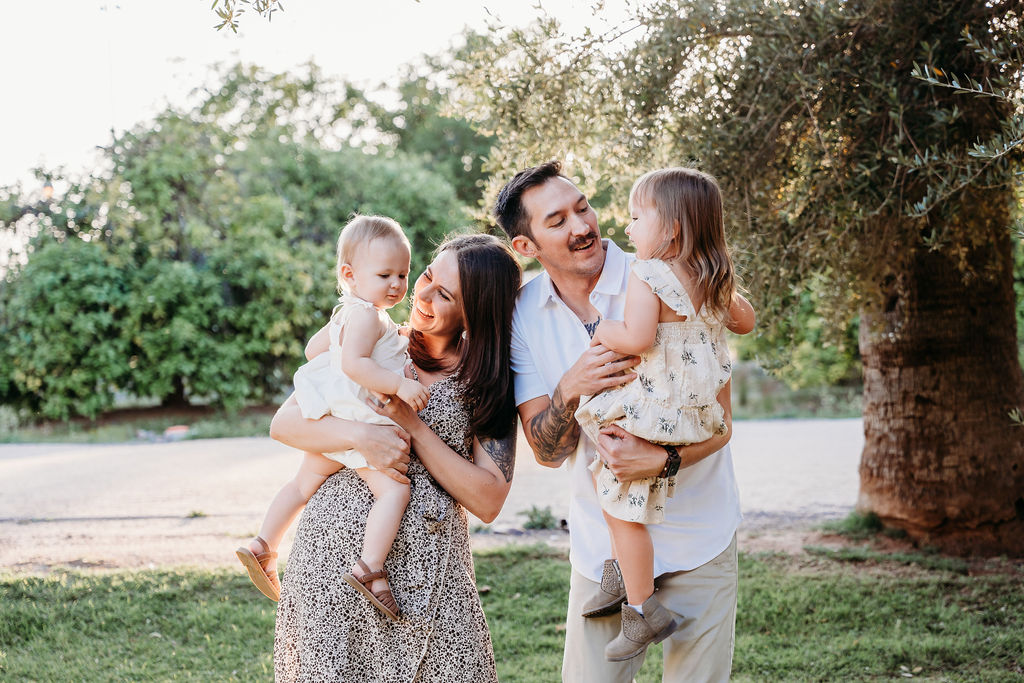 Sahuaro Ranch Park family photos, neutral color palette