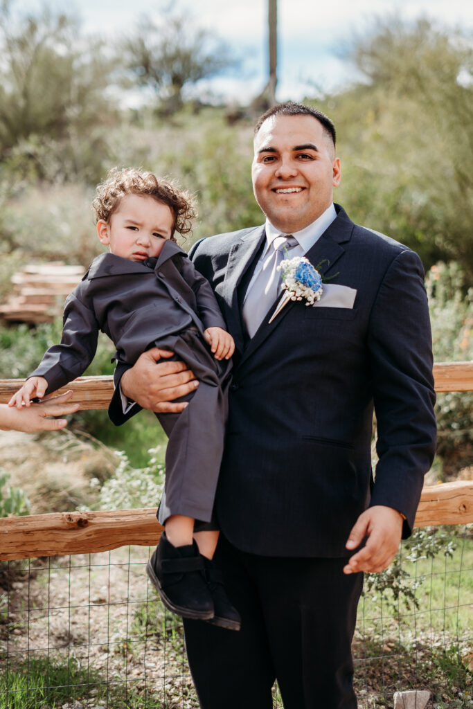 Desert Outdoor Center at Lake Pleasant, groom with son