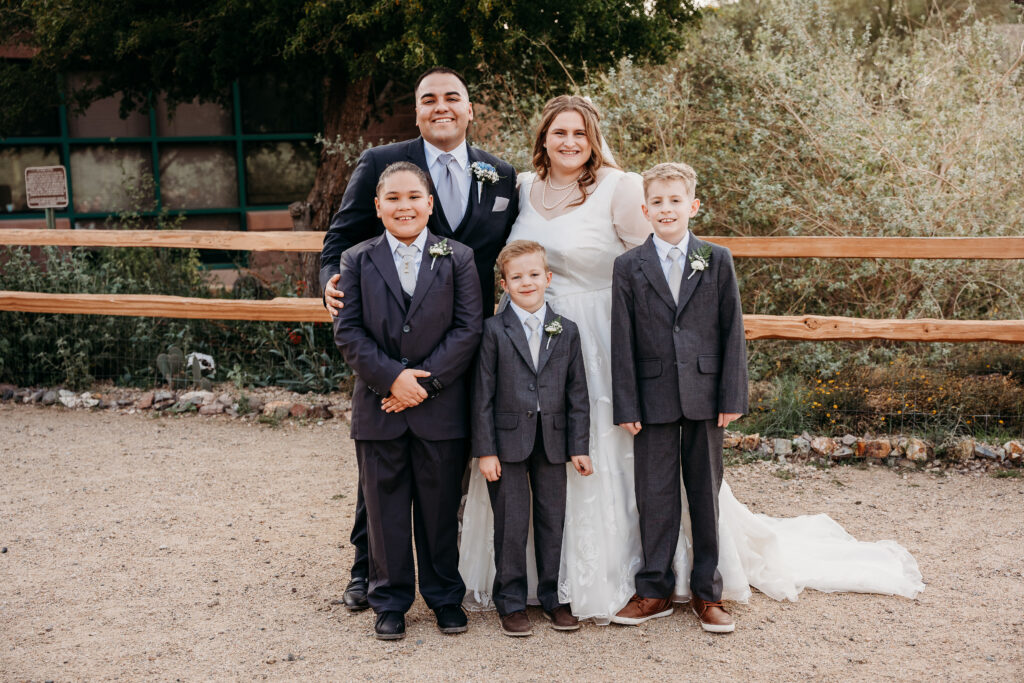 Desert Outdoor Center at Lake Pleasant, wedding formal portrait posing ideas