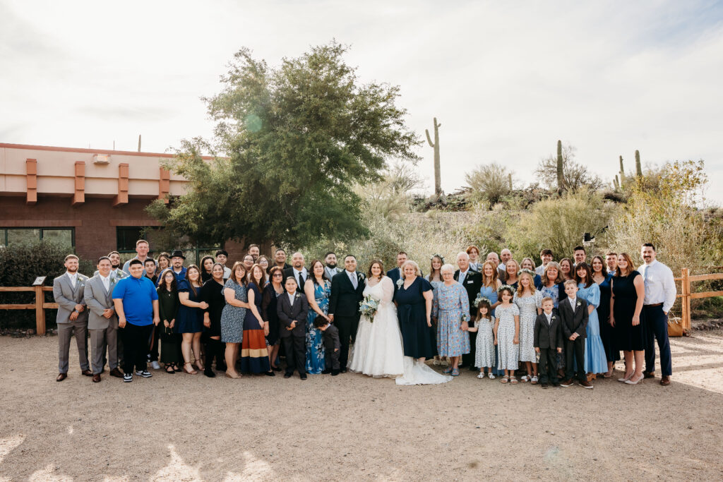 Desert Outdoor Center at Lake Pleasant, wedding formal portrait posing ideas, arizona wedding photographer, desert family photo