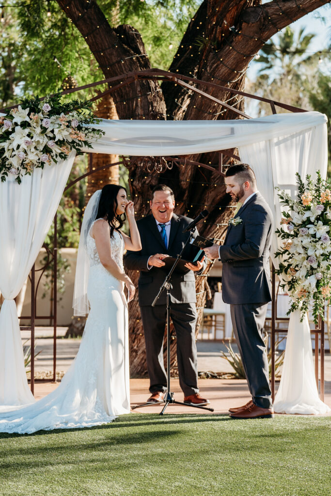 Ceremony at Secret Garden in Arizona, arizona wedding photographer