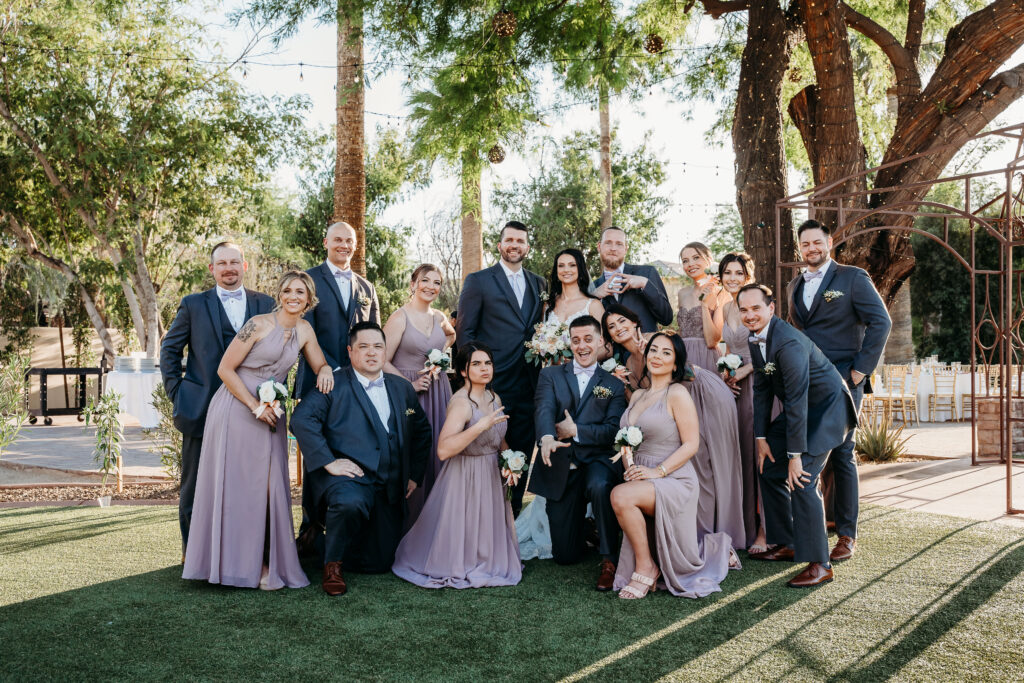 Secret Garden in Arizona, wedding party poses