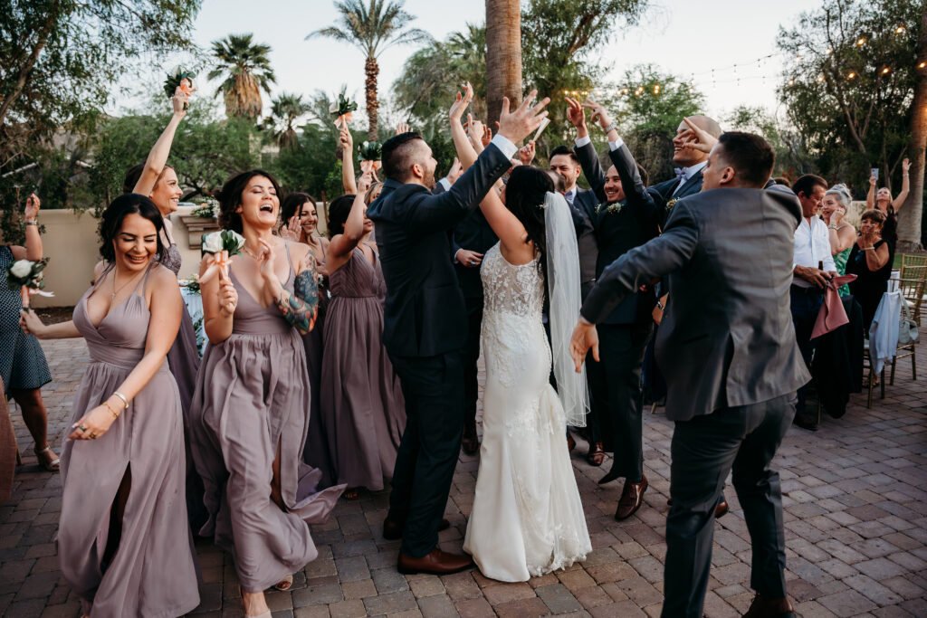  Reception at Secret Garden in Arizona, arizona wedding photographer, bride and groom dancing