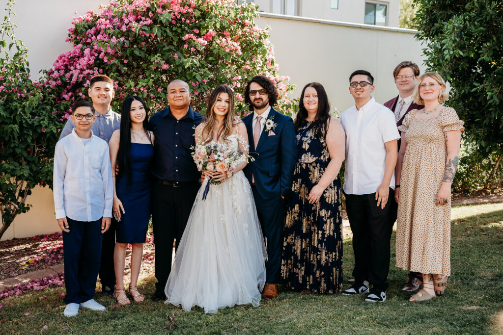 bride and groom formal portraits, arizona wedding photographer