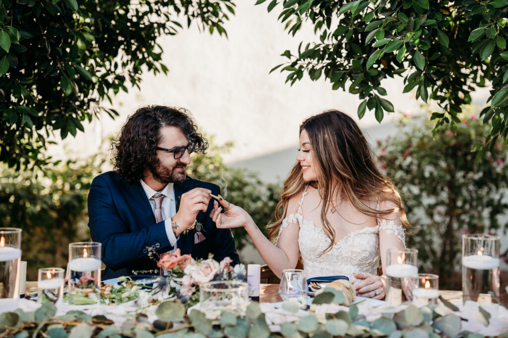 bride and groom at reception, arizona wedding photographer, coronado house phoenix