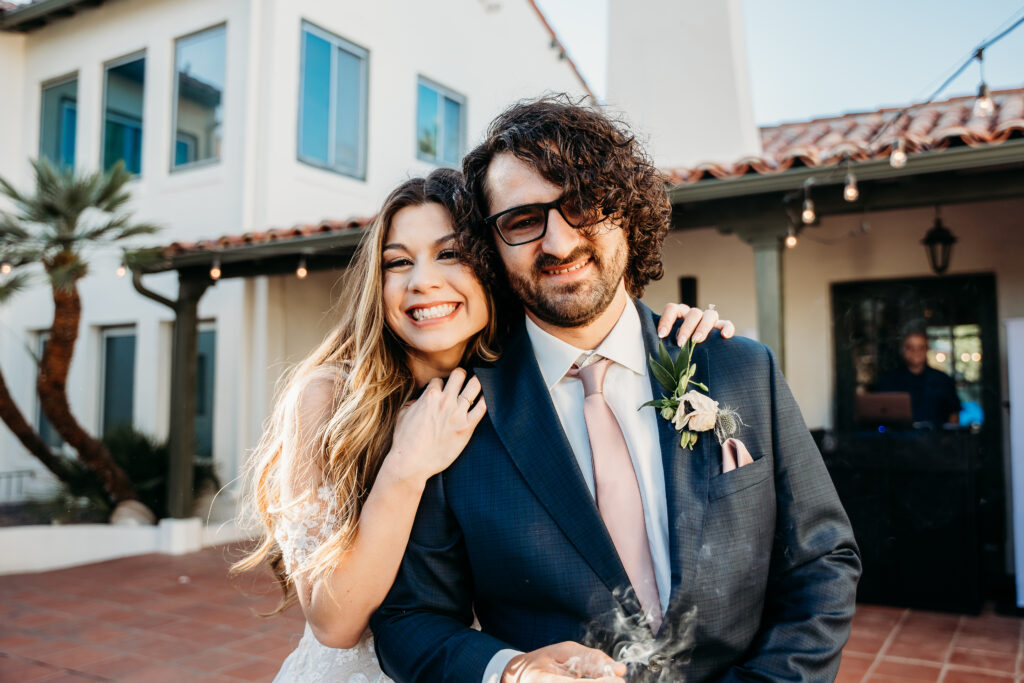 bride and groom at reception, arizona wedding photographer, coronado house phoenix