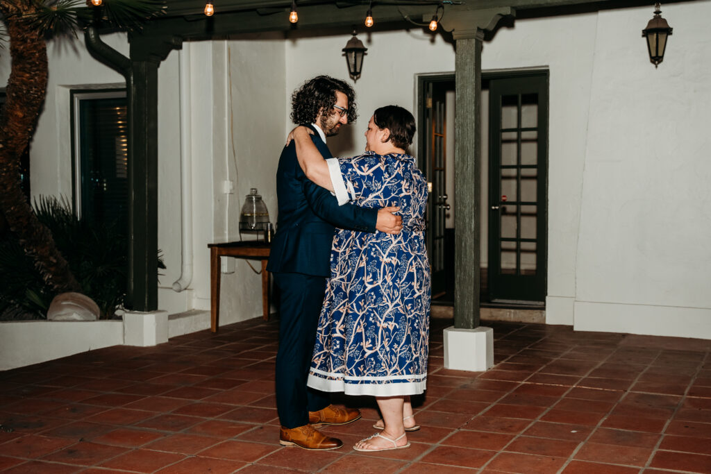 son and mother dance at wedding