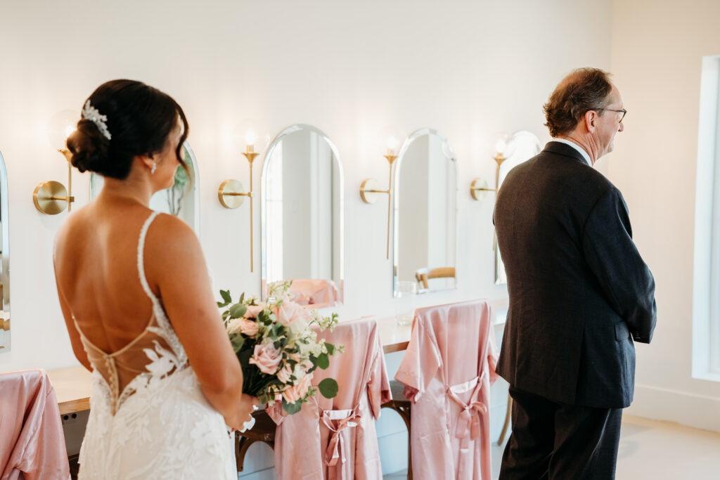 first look with dad, first look trends, Desert View Weddings & Events, arizona wedding photographer