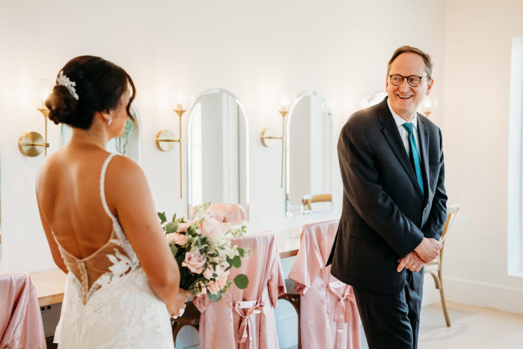 first look with dad, first look trends, Desert View Weddings & Events, arizona wedding photographer