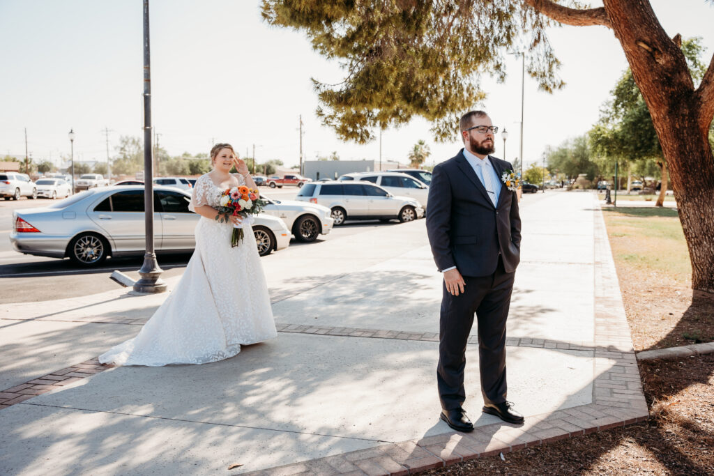 Fire House Event Center, Bride and groom formal photos, bride and groom posing ideas, fire house wedding, first look