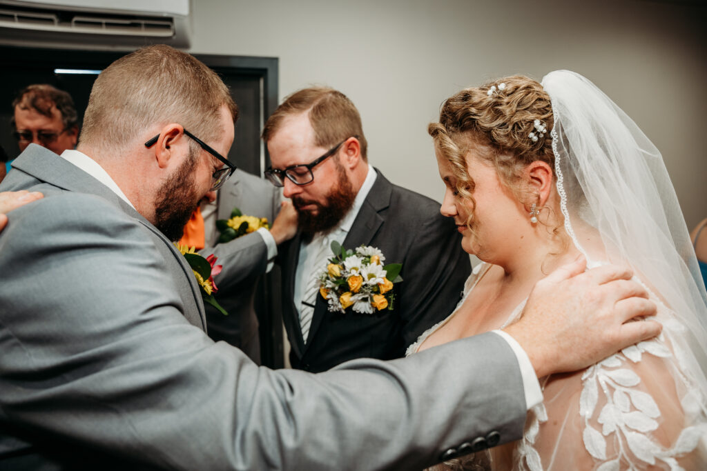 bride and groom prayer, arizona wedding photographer