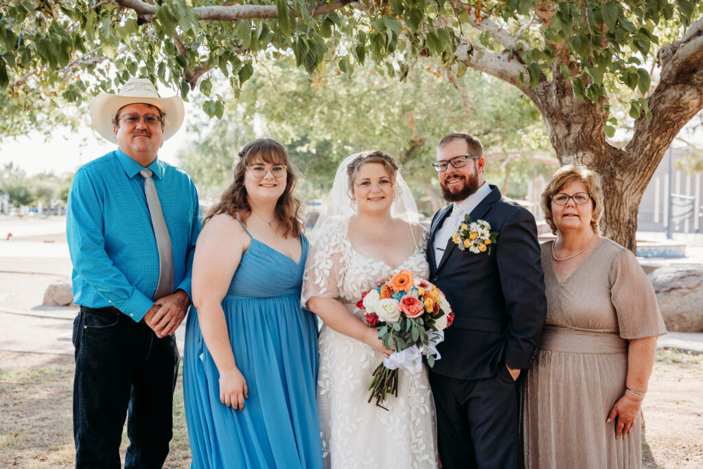 arizona wedding photographer, formal wedding photos, family posing ideas for a wedding