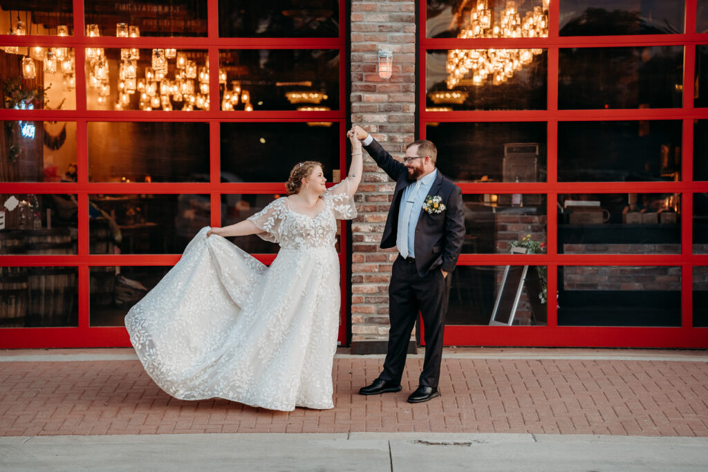 Fire House Event Center, Bride and groom formal photos, bride and groom posing ideas, fire house wedding