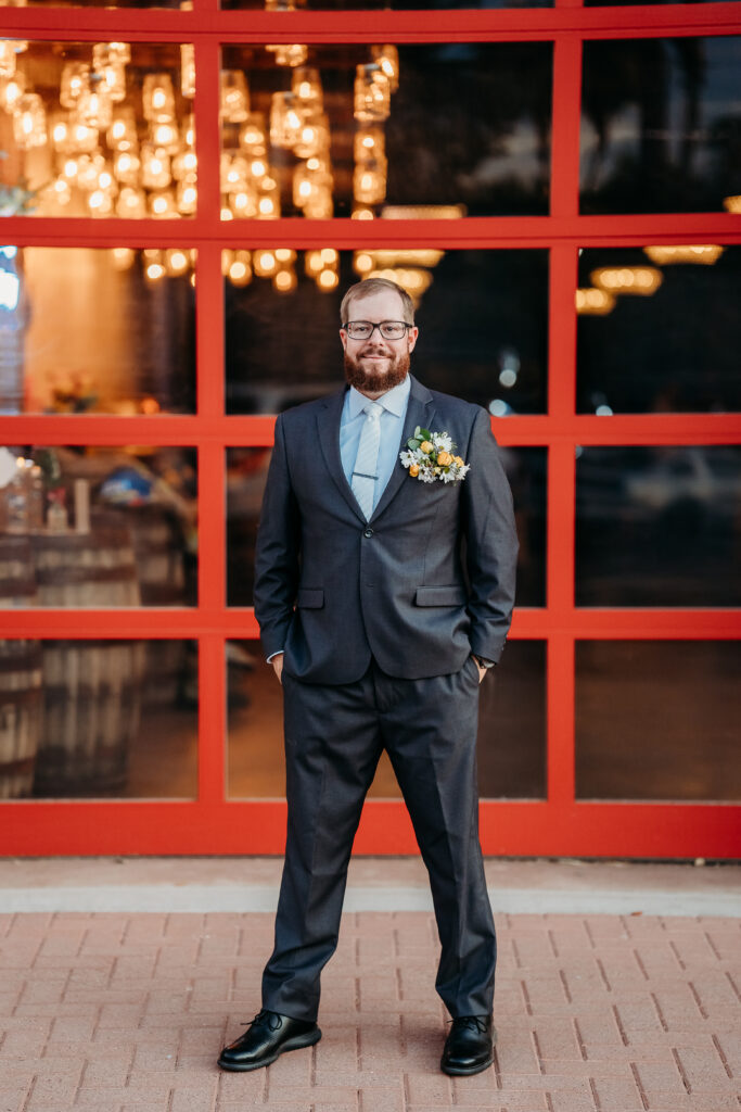 Fire House Event Center, groom posing ideas, arizona wedding photographer