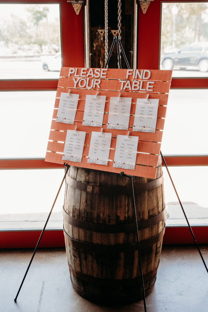 wedding details, table seating chart, rustic wedding details