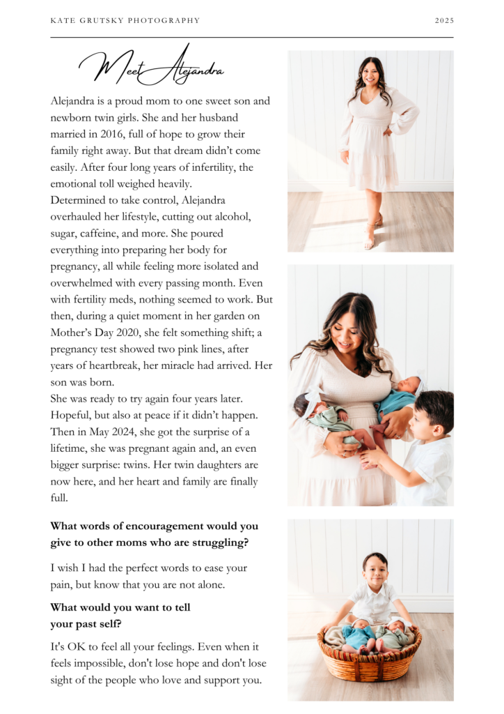 Follow one mother's heartfelt motherhood journey through infertility, entrepreneurship, and the joy of building both a family and a thriving photography business.