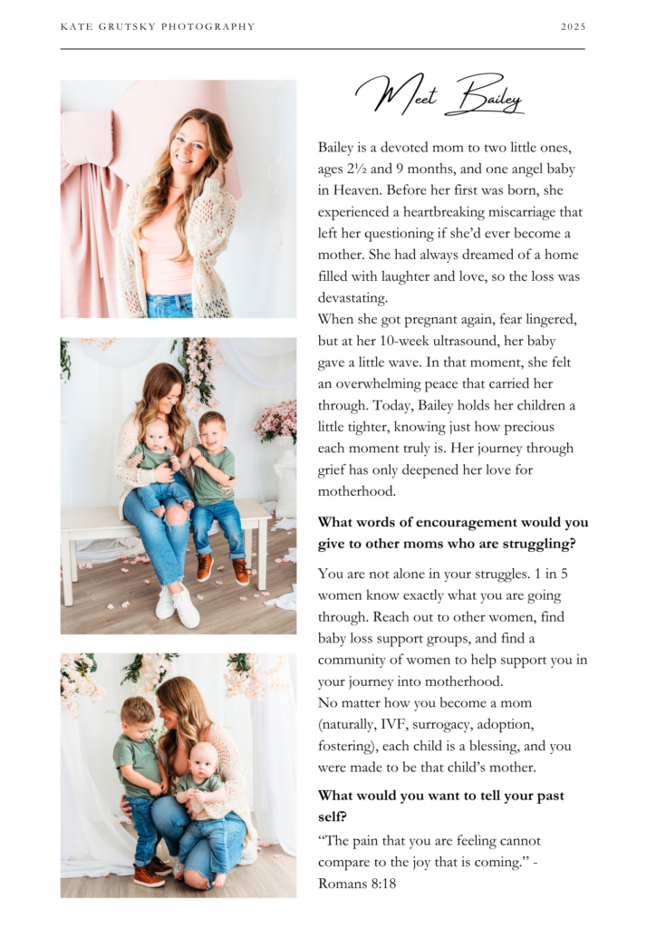 Follow one mother's heartfelt motherhood journey through infertility, entrepreneurship, and the joy of building both a family and a thriving photography business.