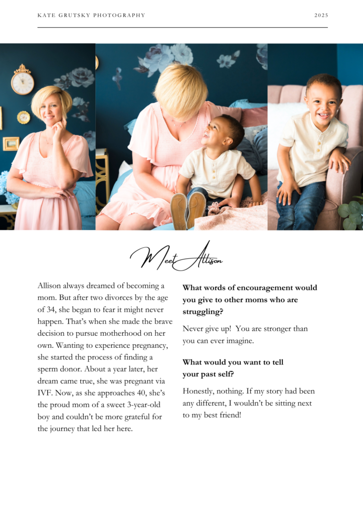 Follow one mother's heartfelt motherhood journey through infertility, entrepreneurship, and the joy of building both a family and a thriving photography business.