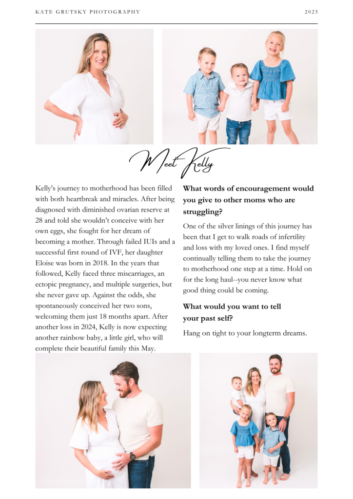Follow one mother's heartfelt motherhood journey through infertility, entrepreneurship, and the joy of building both a family and a thriving photography business.