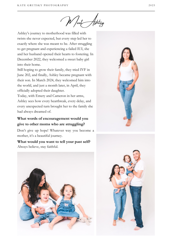 Follow one mother's heartfelt motherhood journey through infertility, entrepreneurship, and the joy of building both a family and a thriving photography business.