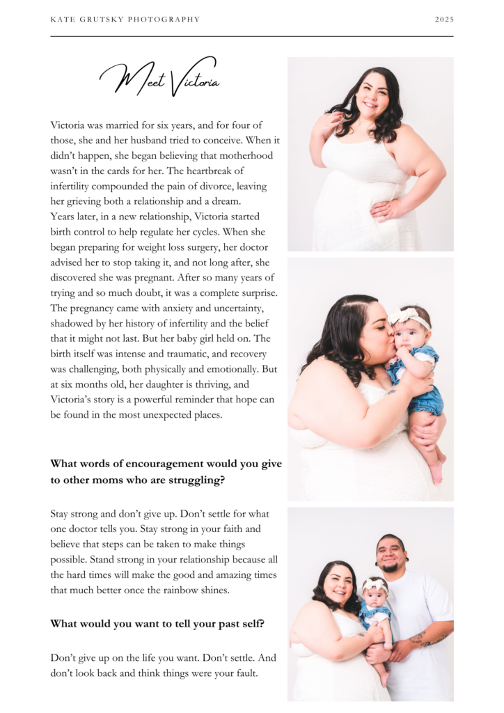 Follow one mother's heartfelt motherhood journey through infertility, entrepreneurship, and the joy of building both a family and a thriving photography business.