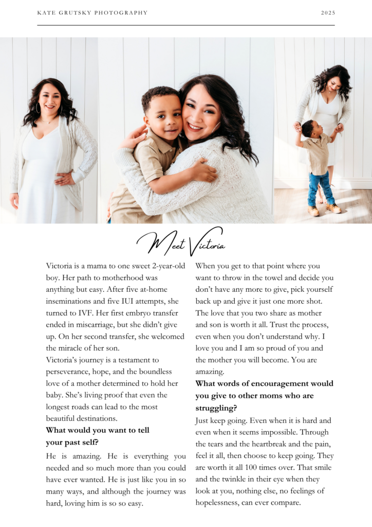 Follow one mother's heartfelt motherhood journey through infertility, entrepreneurship, and the joy of building both a family and a thriving photography business.