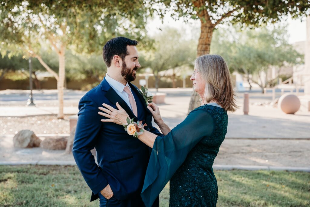 groom and mother of groom at fire house event center