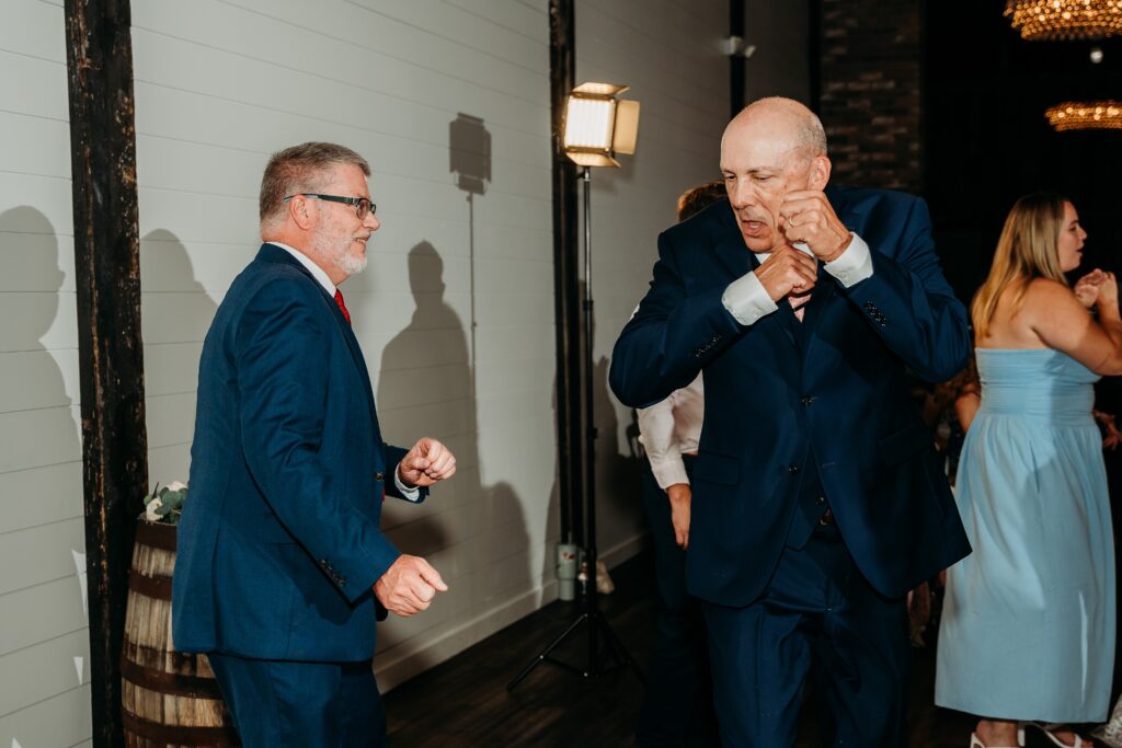 fire house event center reception, guest dancing