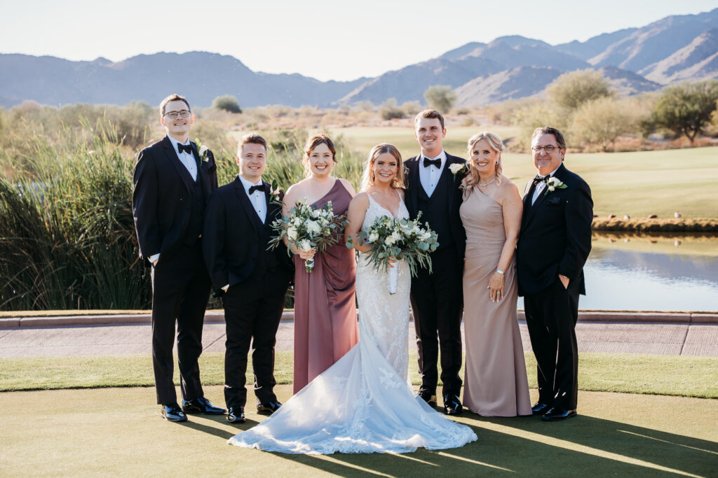 formal family wedding portraits, arizona wedding photographer