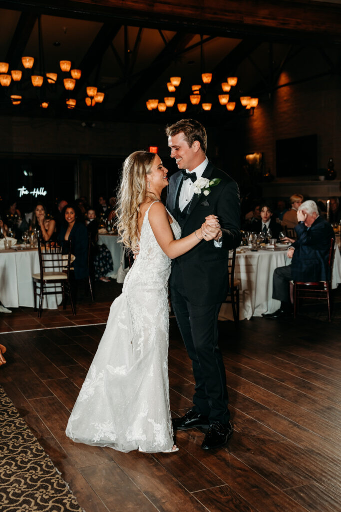 bride and groom first dance at verrado golf club, arizona weddig photographer